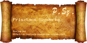 Prisztacs Szederke névjegykártya